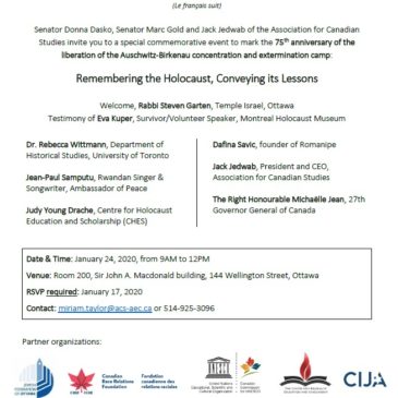 “Remembering the Holocaust, Conveying its Lessons”