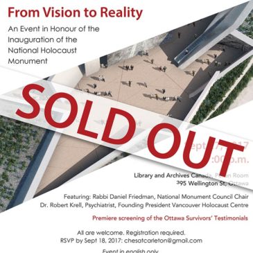 From Vision to Reality: An Event to Honour the Inauguration of the National Holocaust Monument