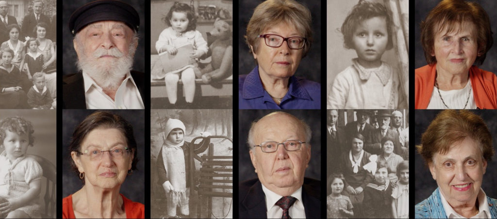Collage of images of six Ottawa survivors.  A current image next to black and white image from childhood
