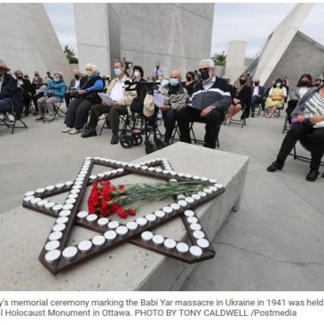 Ottawa memorial service marks 80th anniversary of Babi Yar massacre