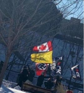 Nazi flag at Ottawa trucker protest