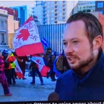 Swastikas and other Hate Symbols Displayed at Truckers’ Protest in Ottawa