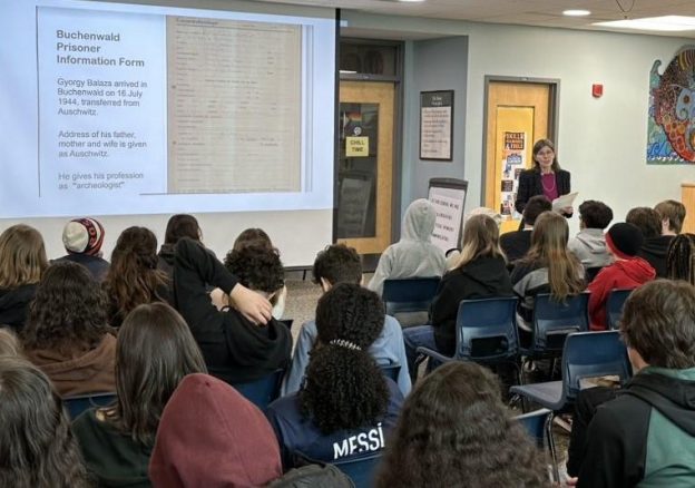 Judy Young presenting at St. Francis Xavier